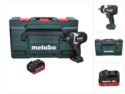 Obrázek produktu pro Akumulátorový rázový utahovák Metabo SSW 18 LTX 800 BL 18 V 800 Nm 1/2" bezkartáčový + 1x akumulátor 8,0 Ah + metaBOX - bez nabíječky.