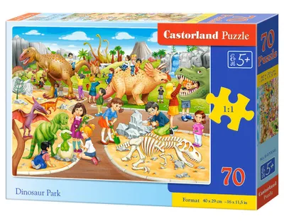 Produktbild von CASTORLAND Puzzle Dinosaurierpark 70 Puppen