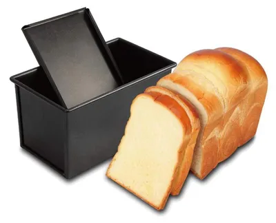 Productafbeelding van Bakvorm met deksel, rechthoekig, zwart, koolstofstaal, 21,1 x 11,7 x 11,2 cm
