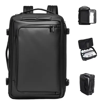 Produktbild von Multifunktionaler Business-Rucksack wasserdicht Oxford-Stoff 16-Zoll Laptopfach großer Reise-Rucksack, Schwarz