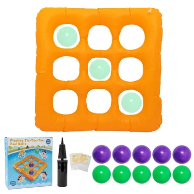 Image de Omgoods - Jeu de Tic-Tac-Toe gonflable avec 10 balles, idéal pour la piscine