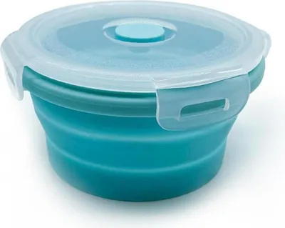 Image de Bol de camping pliable en silicone avec couvercle 1200ML