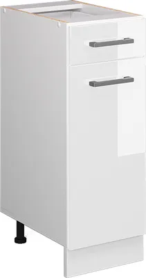 Produktbild von Küchenunterschrank Vicco R-Line Weiß Hochglanz 30 cm ohne Arbeitsplatte, Model 37501