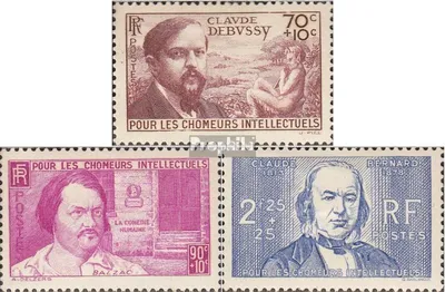Produktbild von Briefmarken Frankreich 1939 Mi 450-453 (kompl.Ausg.) postfrisch Intellektuelle