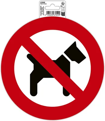 Produktbild von Exacompta 67059E Marke Hunde verboten selbstklebend PVC 20cm rot