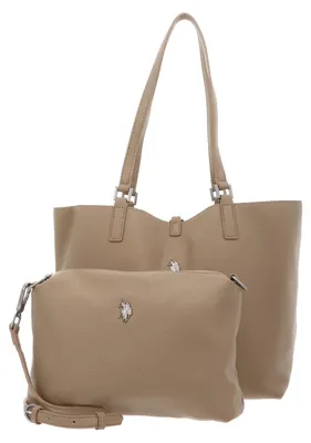 Produktbild von U.S. POLO ASSN. Shopper Schultertasche Rogersville Reversible Shopping Bag Vichy + Desrt beige