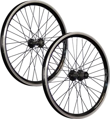 Produktbild von 20 Zoll Laufradsatz Dynamic4 Shimano TX500 schwarz 7-11 Kassette