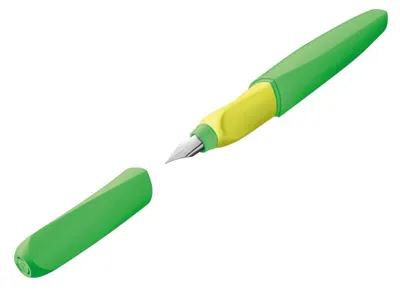 Image de Stylo Plume Pelikan Twist P457 M Vert Fluo +2TP Blister