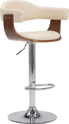 Produktbild von vidaXL Barhocker 2 Stk. Creme Bugholz und Kunstleder