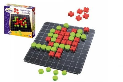 Obrázek produktu pro Magnetické piškvorky dřevo společenská hra