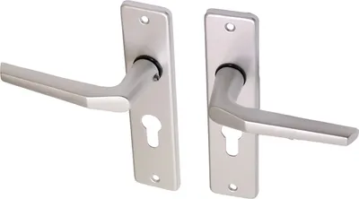 Immagine prodotto di Maniglia per porta con piastra in alluminio modello pollice - per set