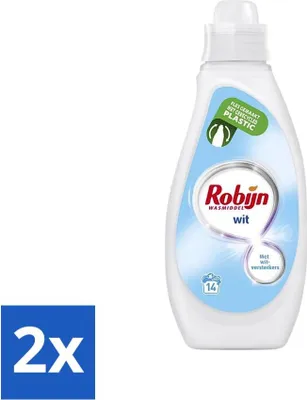 Produktbild von Robijn - White - Flüssigwaschmittel - Mit Weißverstärker - 14 Wäschen - 700 ml - Vorteilspack - 2 Stücke