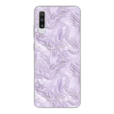 Produktbild von MuchoWow® Handyhülle Schutzhülle Hülle für Samsung Galaxy A70 Marmor - Silber - Muster Silikon Softcase Handy Hülle - Schutzhaube
