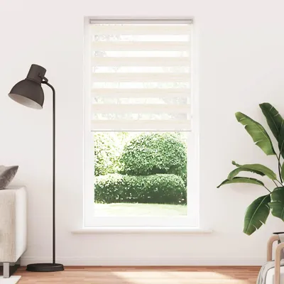 Produktbild von vidaXL Doppelrollo Marmorbeige 105x230cm Stoffbreite 100,9 cm Polyester