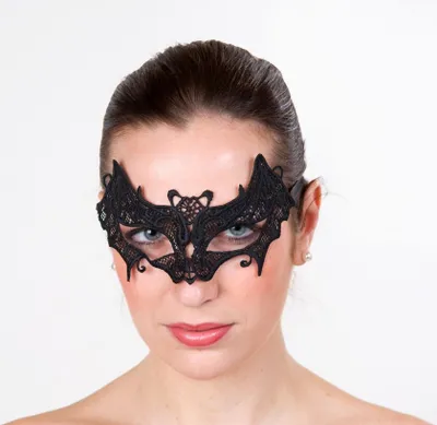 Produktbild von Festartikel-Müller 230,033,01 Augenmaske "Fledermaus", schwarze Spitze