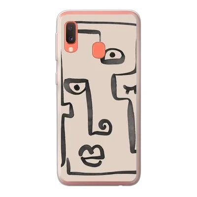 Produktbild von MuchoWow® Handyhülle Schutzhülle Hülle für Samsung Galaxy A20e Auge - Lippen - Strichzeichnung Silikon Softcase Handy Hülle - Abdeckung