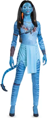 Produktbild von Kostium Avatar Neytiri dla kobiet 2-częściowy niebieski
