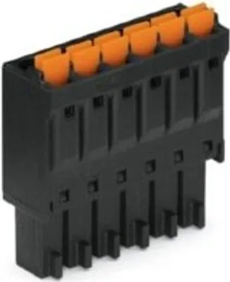 Obrázek produktu pro 200 Kus 1-drátový zasunovač konektoru 1,5 mm², černý - Svorkovnice 4-p 0,2...1,5mm² 714-104