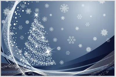 Produktbild von Wallario Wandbild Glitzernder Tannenbaum mit Schneeflocken, Größe: 61 x 91,50 cm, Poster mit weißem Aluminiumrahmen