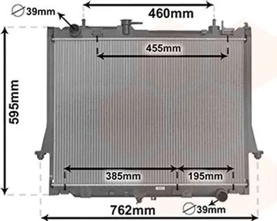 Produktbild von VAN WEZEL 36012700 Kühler Wasserkühler Motorkühler für ISUZU D-MAX (TFR, TFS) D-Max II Pritsche / Fahrgestell (TFR, TFS)