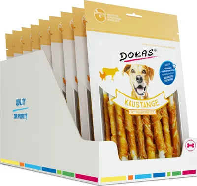 Produktbild von DOKAS Kaustange mit Hühnerbrust 200g 9er Pack