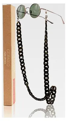 Produktbild von Havanna – Maskenhalter und Brillenkette in Gold aus Acryl – korrosionsbeständig – hochwertige Brillenkette und Brillenband für Sonnenbrillen und Lesebrillen – Brillenkette mit Karabiner