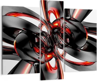 Produktbild von Bild auf Leinwand - Leinwandbild - Abstrakt Ring Glas Komposition - 95x80cm - Wand Bild - Wanddeko - Leinwanddruck - Bilder - Kunstdruck - Wanddekoration - Leinwand bilder - Wandkunst - CB95x80-1342