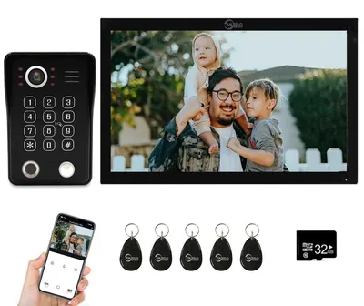 Obrázok produktu pre Videozvonček s interkomom, 1080P videokamera s 10-palcovým dotykovým displejom