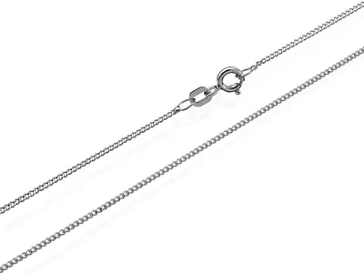 Produktbild von 36cm Echt 925 Sterling Silber Rhodiniert Panzerkette Massiv Breite 1,20mm, 1,6g