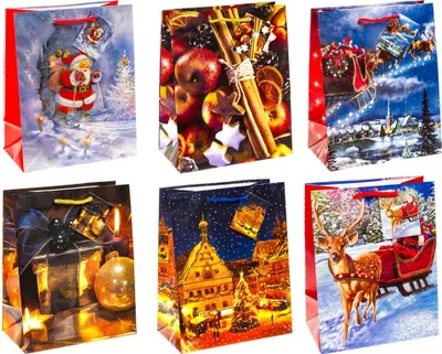 Image de TSI 84017-SG Pochettes cadeaux de Noël série 7 à 12 motifs