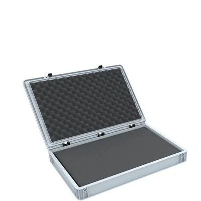 Produktbild von Eurobox 600x400x90mm mit Rasterschaum und Scharnierdeckel