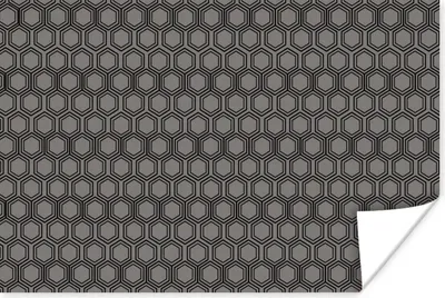 Produktbild von MuchoWow® Poster Muster - Grau - Schwarz 120x80 cm - Bilder