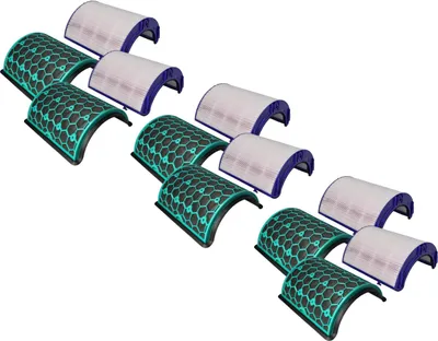 Produktbild von vhbw 6-teiliges Filter-Set kompatibel mit Dyson Cool TP7A Luftreiniger - HEPA-Filter, Aktivkohlefilter