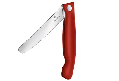 Produktbild von Victorinox 6.7801.FB SwissClassic Gemüsemesser, faltbar, gerader Schliff, Klinge 11 cm, rot