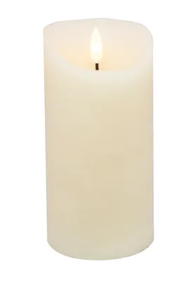 Produktbild von LED KERZE flackernd Ø7,5cm Wachs Optiik 15cm flammenlos Cremeweiss Wachs Optik Wachskerze Licht Deko Weihnachten 03