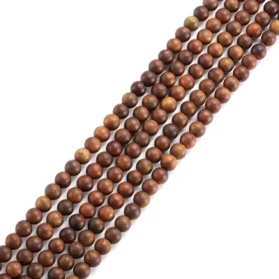 Imagen del producto de Innovra - Dailygoods - Cuentas de sándalo natural de 4 mm para la creación de joyas