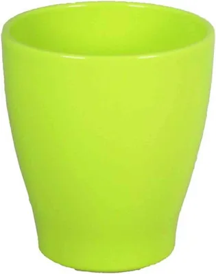 Produktbild von INNA-Glas Keramik Orchideenvase, Ø13,2cm, 15cm, apfelgrün - Pflanztopf/Orchideen-Blumentopf