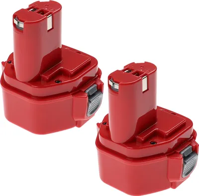 Produktbild von EXTENSILO 2x Akku kompatibel mit Makita 6227DWE, 6270D, 6270DWE, 6270DWAE, 6227DWLE, 6270DWALE, 6227DWBE, 6227DW Werkzeug (3300 mAh, NiMH, 12 V)