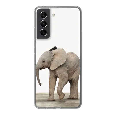 Produktbild von MuchoWow® Handyhülle Schutzhülle Hülle für Samsung Galaxy S21 FE Baby-Elefant - Tiere - Kinder - Mädchen - Jungen Silikon Softcase Handy Hülle - Mobiltelefonhülle