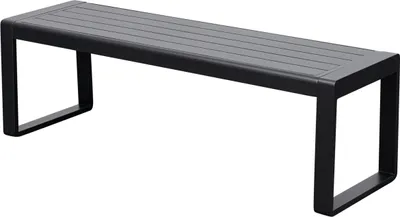 Produktbild von TPFGarden HOCKERBANK Darlington - Garten-Sitzbank mit pulverbeschichteten Aluminiumlatten, Farbe anthrazit, BxTxH: 41,5x138x44 cm