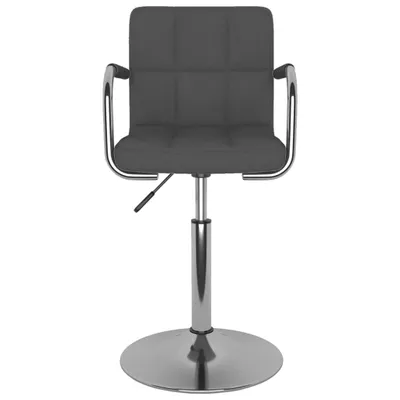 Image de vidaXL Chaise de salle à manger Tissu gris foncé