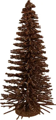 Image de Clayre & Eef Figurine de décoration de Noël Sapin de Noël Ø 17x30 cm Bois brun