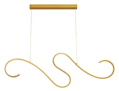 Productafbeelding van ACA Hanglamp LED 27W 3000K 1890lm CALISTA Goud Aluminium IP20 110x6xH175cm YL1809LEDPGD