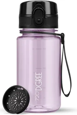Produktbild von uberBottle crystalClear Trinkflasche mit Sieb 350ml / Lilac/ 720DGREE
