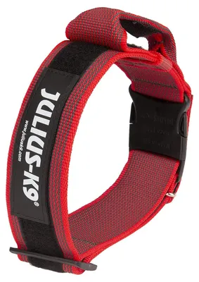 Produktbild von Julius-K9 Halsband mit Griff rot, Verstellmöglichkeit: 47 - 67 cm