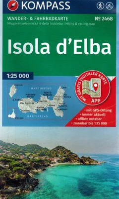 Obrázek produktu pro KOMPASS Wanderkarte 2468 Ostrov Elba 1:25 000