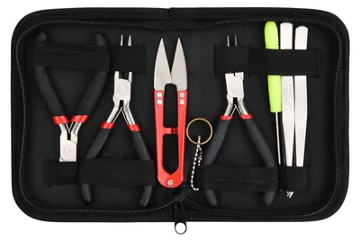 Immagine prodotto di Omgoods - Set di 8 pinze per gioielli - Kit completo per principianti