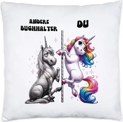 Produktbild von Andere Buchhalter Du Einhorn Kissen Inkl. Füllung Buchhaltung Humor Steuerberatung