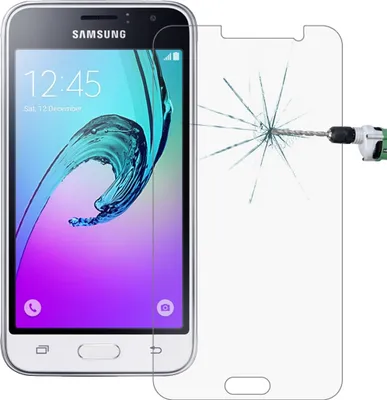 Produktbild von Mobigear  Samsung Galaxy J1 (2016) Panzerglas Gehärtetes Glas Displayschutz - Hüllenfreundlich