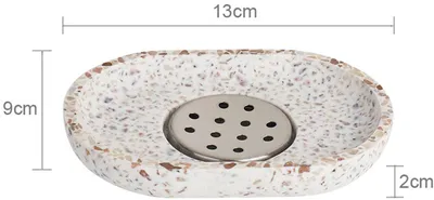 Seifenspender Halter - Badezimmer Organisation - Schnelles Trocknen Seife - 13 x 9 x 2 cm - A
